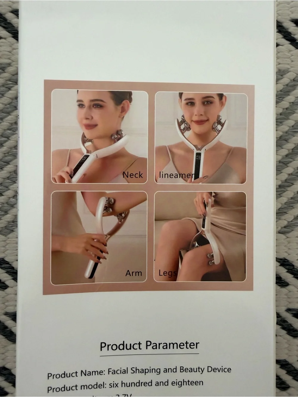 V-Face Beauty Device — Rose Gold Facial Shaping Tool